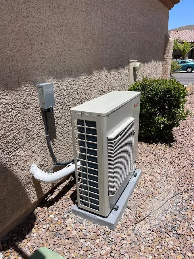 Residential air conditioning condenser unit in Merced