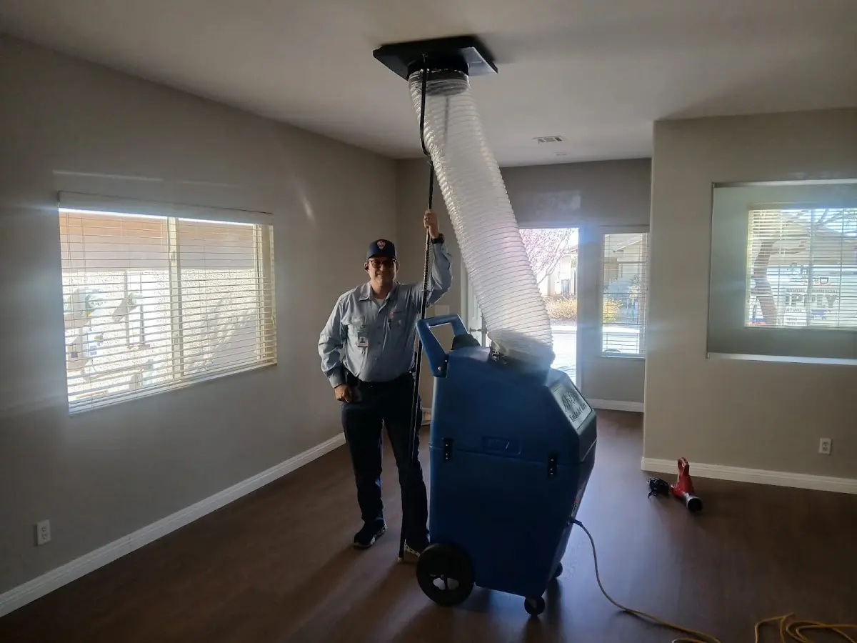Professional Dryer Vent Cleaning work inside a Merced home